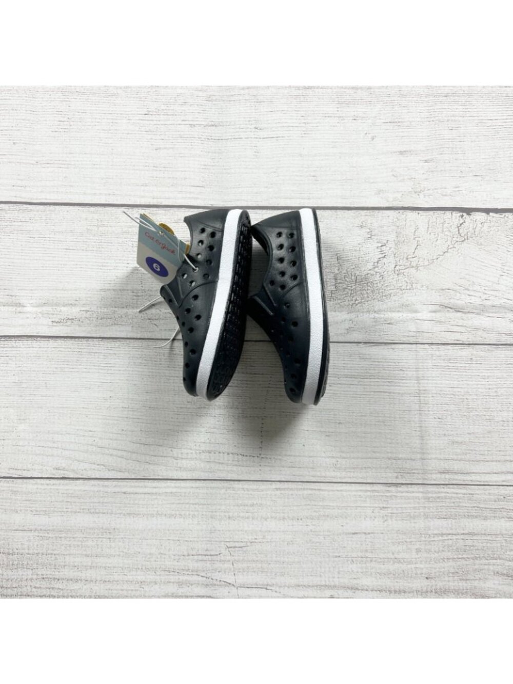 Cat & Jack Toddler Perforated Slip On Shoes Black Lightweight Summer NWT 6 - Picture 3 of 5